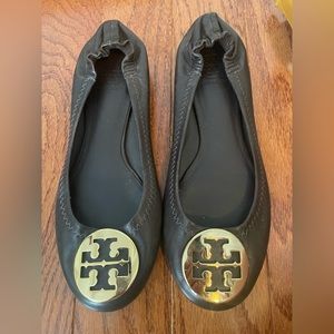 Tory Burch size 6.5 brown leather flats